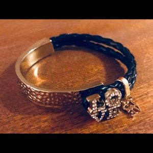 6/$20 Black Leather Bracelet Made in A NY Artist Co-Op, NWOT